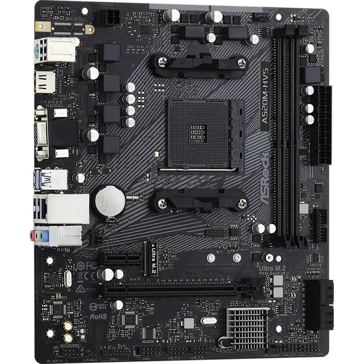 Asrock A520M-HVS - micro ATX, AMD A520, Sockel AM4, Dual-channel DDR4-SDRAM (90-MXBE60-A0UAYZ) – Bild 4