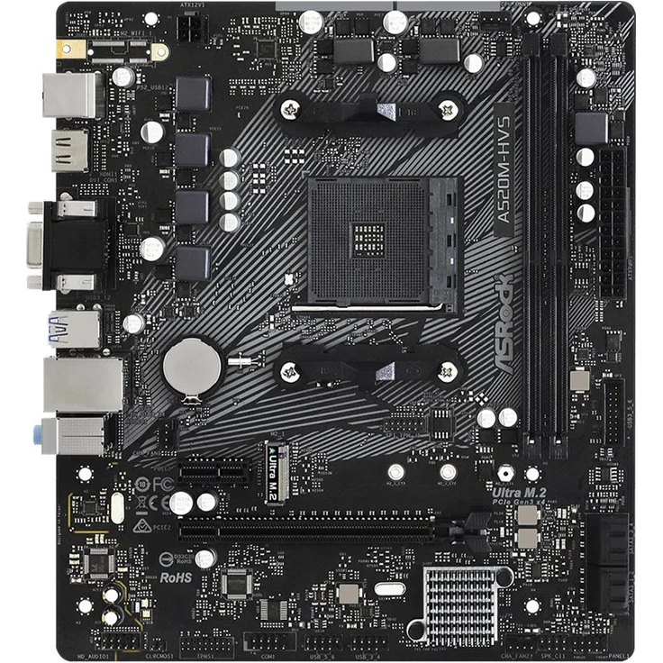 Asrock A520M-HVS - micro ATX, AMD A520, Sockel AM4, Dual-channel DDR4-SDRAM (90-MXBE60-A0UAYZ) – Bild 3