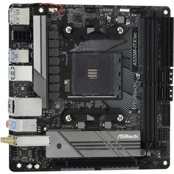 Asrock A520M-ITX/ac - Mini-ITX, AMD A520, Sockel AM4, Dual-channel DDR4-SDRAM (90-MXBDG0-A0UAYZ) – Bild 4