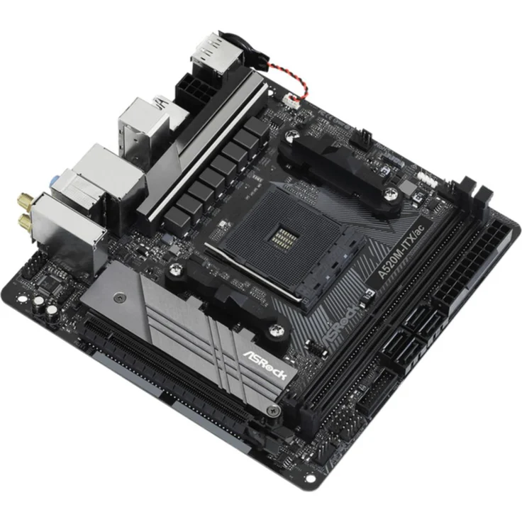 Asrock A520M-ITX/ac - Mini-ITX, AMD A520, Sockel AM4, Dual-channel DDR4-SDRAM (90-MXBDG0-A0UAYZ) – Bild 3