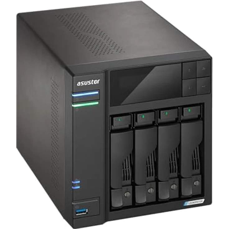 Asustor Lockerstor 4 Gen2+ AS6704T v2, 4-Bay NAS Storage mit Intel Quad-Core 2.0GHz CPU, Dual 5GbE Ports, 4GB RAM DDR4 und 4 M.2 SSD Slots (Ohne Festplatten) – Bild 5