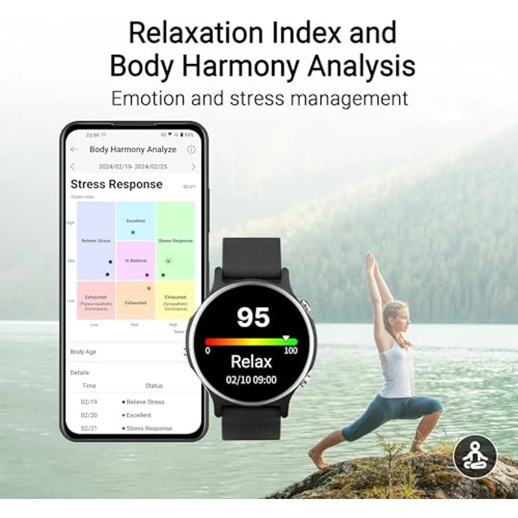 Asus Vivowatch 6, Smartwatch in Schwarz mit Gesundheitsmonitoring und Fitness-Tracking, One Size – Bild 5