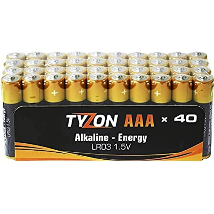 Tyzon® 1,5 V AAA Alkalibatterien, 40 STK.