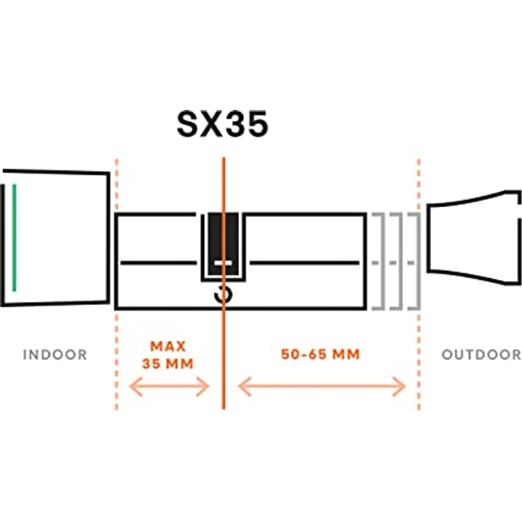 Bold Smart Lock SX-35 Smartes Zylinderschloss, silber – Bild 3