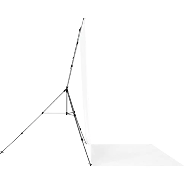 Westcott 2,4 x 33 cm High-Key White Sweep X-Drop Pro Knitterfreier Hintergrund-Set, Aluminiumrahmen, tragbar für Portraits, Gruppenfotos und Fotoautomaten – Bild 4