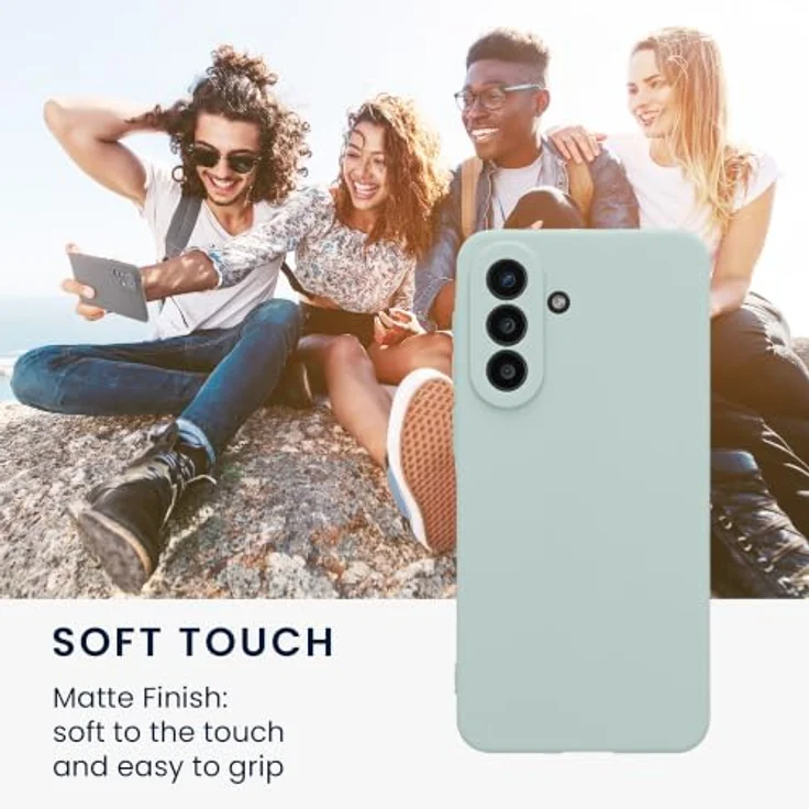 kwmobile Handyhülle für Samsung Galaxy A57 5G - weiches Silikon Case in Cool Mint, reißfest und rutschfest, inkl. präzisen Kameraloch-Ausschnitten – Bild 4