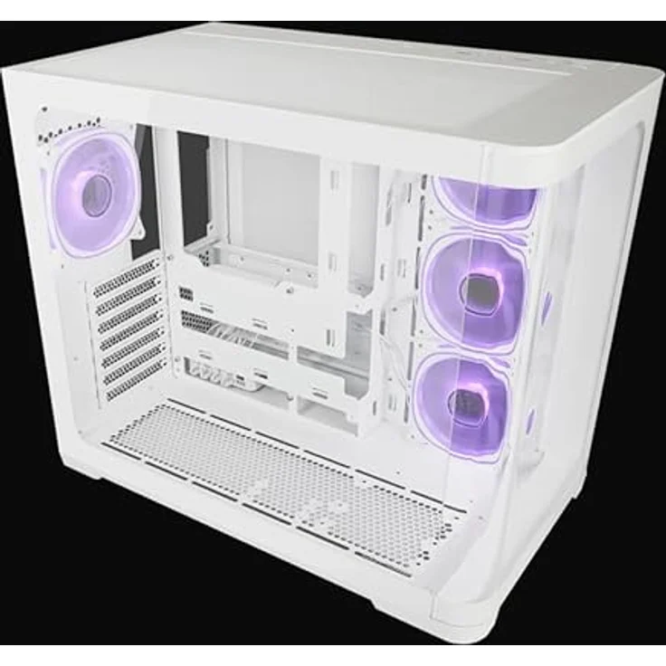 LC-Power ATX Midi Tower Gehäuse Pro-Storm Light, Weiß, robuster Tower mit optimierter Luftzirkulation und flexiblem Kabelmanagement – Bild 4