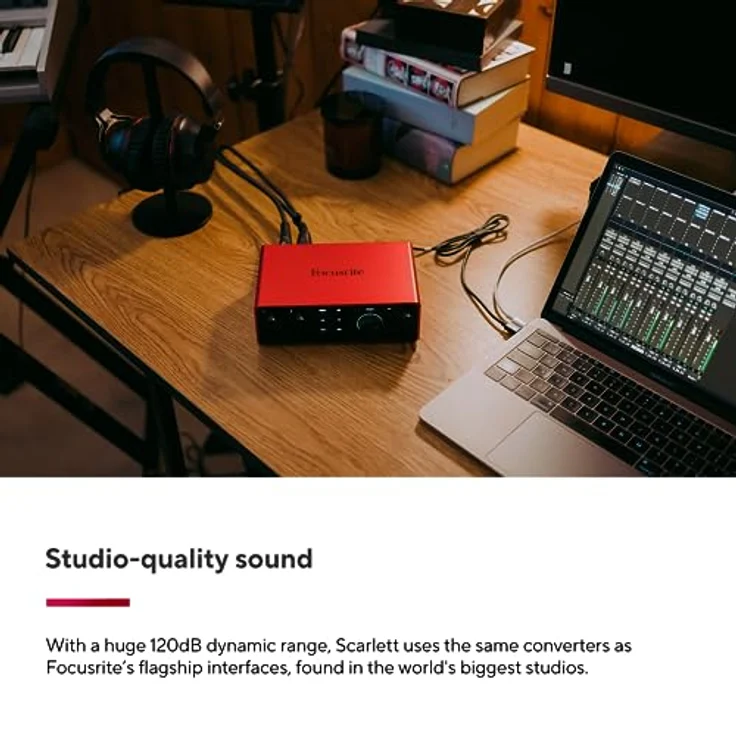 Focusrite Scarlett 4i4 4. Gen USB-Audio-Interface für Musiker, Songwriter, Gitarristen und Content Creators in HiFi-Studioqualität – Bild 4