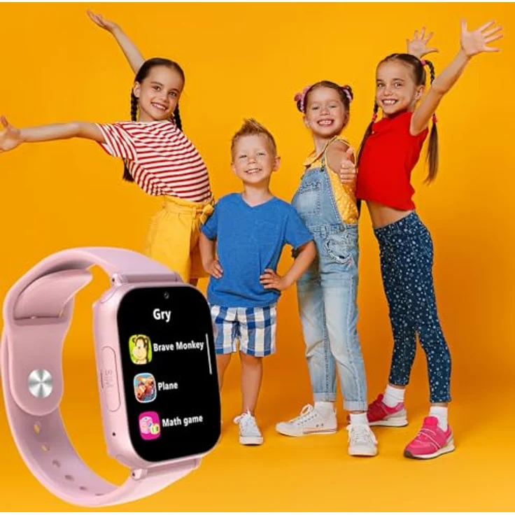 FOREVER Kids Look Me! 3 KW-520 Rosa - Smartwatch mit SIM Karte - 1,85” Display - GPS/LBS/Wi-Fi Standort - SOS Funktion - Anrufe & Video - IP65 Wasserdicht Kinder – Bild 4