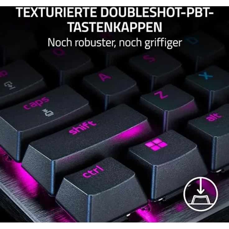 Razer Huntsman V3 Pro Tenkeyless - Analoge optische E-Sport-Tastatur ohne Ziffernblock (Digitaler Drehregler & Steuerungstaste, Texturierte Doubleshot-PBT-Tastenkappen) DE-Layout | Schwarz – Bild 5