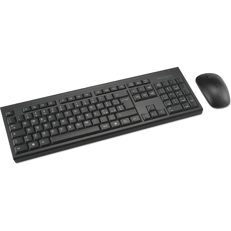 Kensington KM150 EQ Wireless Tastatur und Maus Set - Kabellos - RF Wireless - Membran Key Switch - QWERT, Schwarz