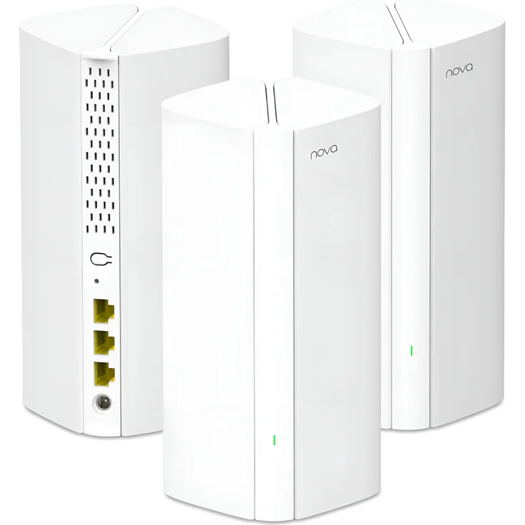 Tenda EX12 Wi-Fi 6 Mesh System AX3000, Dual-Band Weiß, 3 Stück für bis zu 650 qm Abdeckung