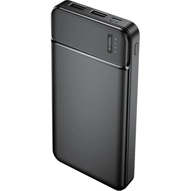 MaxLife Maxlife 10.000mAh Powerbank mit 2x 2.4A USB-Anschlüssen - Schwarz – Bild 1