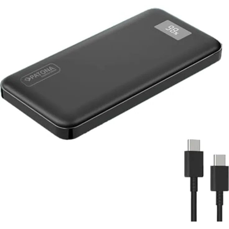 Patona Premium Powerbank Stark 3.0 PD20W 10.000mAh - Leistungsstarkes, Kompaktes Ladegerät für Smartphones, Kameras, Kopfhörer und mehr, in modernem Design