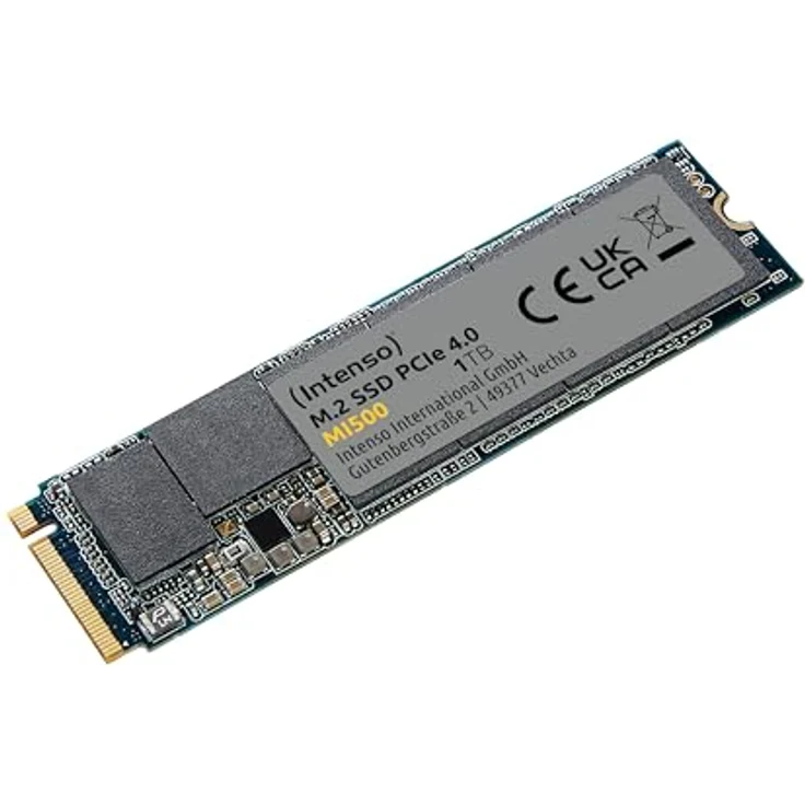 Intenso MI500 1 TB NVMe SSD, M.2 Interne SSD, PCIe 4.0 Gen4x4, 5300 MB/s Lesen, 4500 MB/s Schreiben, Solid State Drive, 1 TB – Bild 1