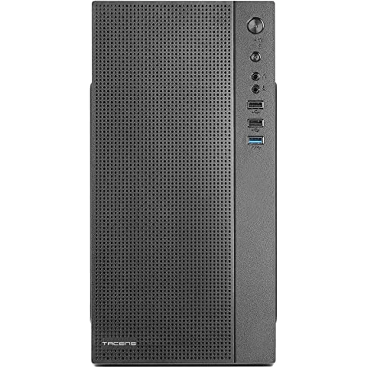 Tacens Anima AC5500, Kompaktes Micro ATX PC Gehäuse, 500W Netzteil, Front-Mesh Kühlung, USB 3.0, Schwarz, Compact – Bild 2