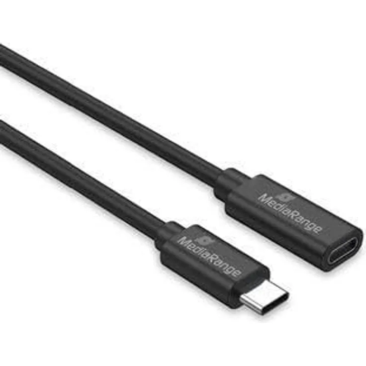 MediaRange USB Cable MRCS245, USB 3.2 Gen 1 (3.1 Gen 1) mit 2 m Länge, USB C, schwarz