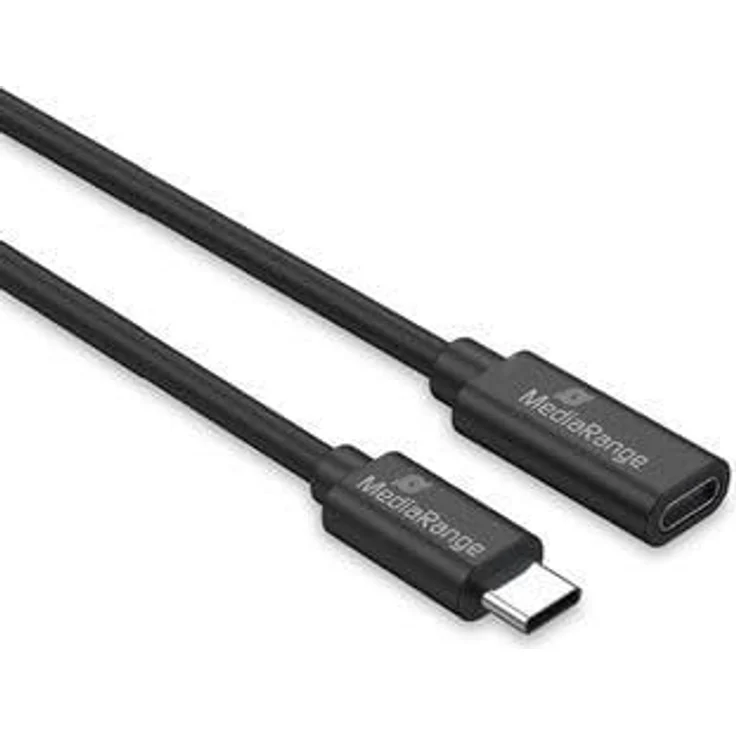 MediaRange USB Cable MRCS245, USB 3.2 Gen 1 (3.1 Gen 1) mit 2 m Länge, USB C, schwarz