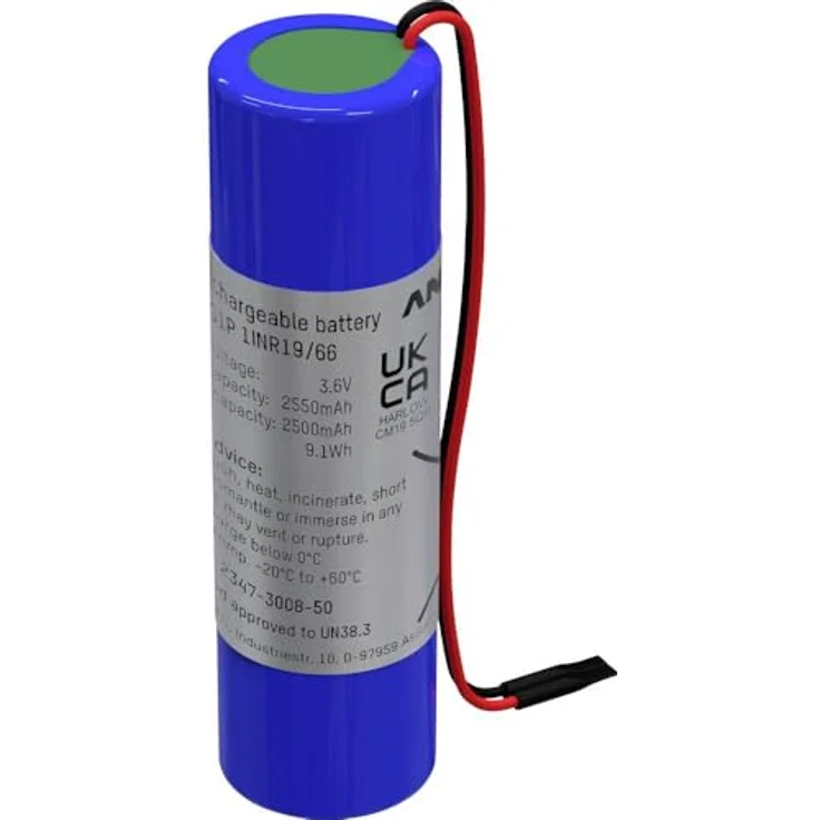 Ansmann Spezial-Akku 18650, Li-Ion 3.6 V, 2550 mAh mit hoher Energiedichte und integrierten Schutzfunktionen
