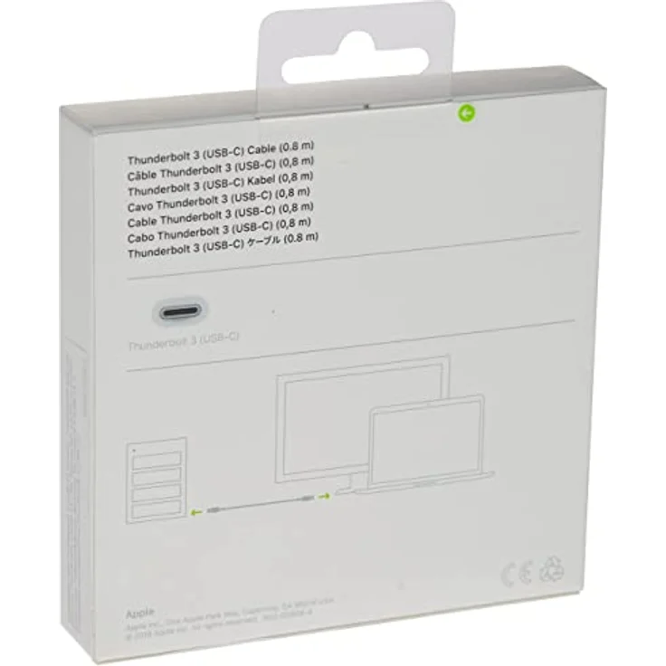 Apple Thunderbolt 3 (USB-C) Kabel (0, 8 m) – Bild 2