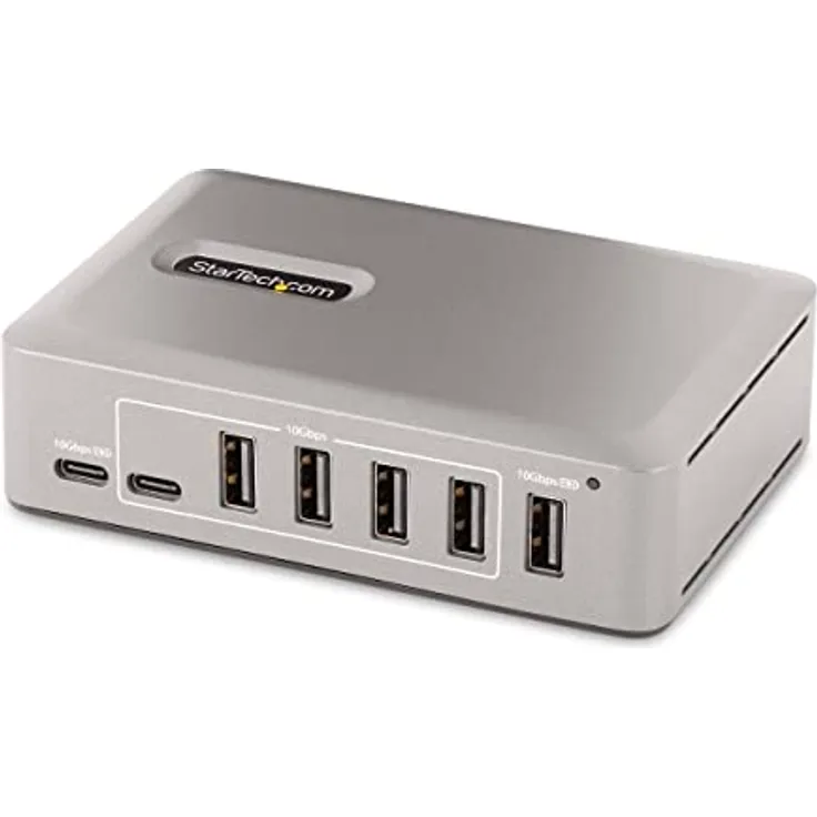 StarTech.com 10-Port USB-C Hub - 8X USB-A/2x USB-C - USB C Verteiler mit 65 W Netzteil - USB 3.1/3.2 Gen 2 10 Gbit/s - Adapter USB C auf USB A - USB Typ C Splitter mit 2X BC 1.2 (10G8A2CS-USB-C-HUB)
