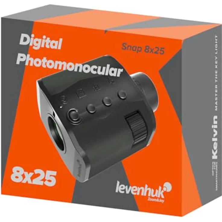 Levenhuk Kelvin Snap ED 8x25, Digitales Fotomonokular mit FullHD-Video, WiFi und wetterfestem Design – Bild 9