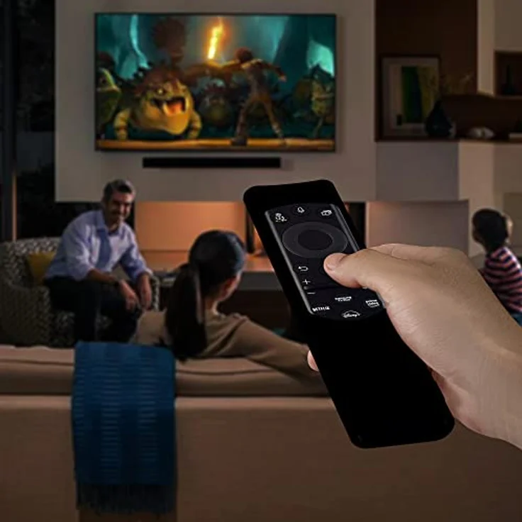 kwmobile Hülle Fernbedienung kompatibel mit Samsung Smart TV TM2280e BN59-01385 / BN59-01386 / BN59-01391A - Schwarzes Silikon Case für TV Zubehör – Bild 5