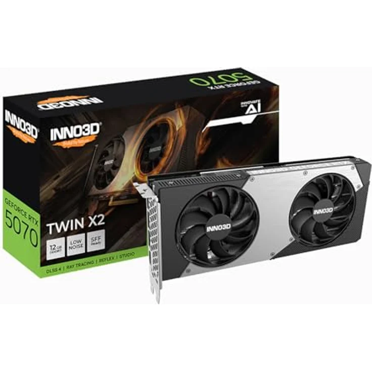 INNO3D GeForce RTX 5070 Twin X2, 12 GB GDDR7 Grafikkarte mit Dual-Fan-Kühlerdesign – Bild 2