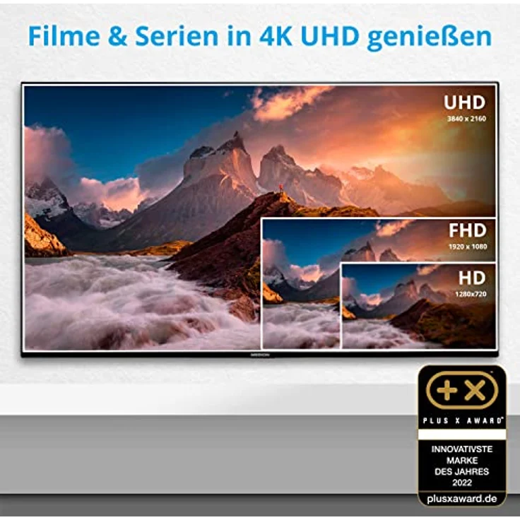 MEDION X14339 (MD 30059) 108 cm (43 Zoll) QLED Fernseher in Schwarz (Android TV, 4K Ultra HD, Dolby Vision HDR, Dolby Atmos, Netflix, Prime Video, Google Chromecast & Assistant) – Bild 2