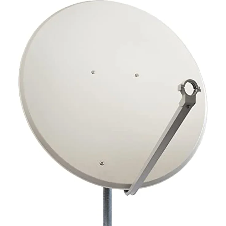 PremiumX PXS100 Satellitenschüssel 100cm, Stahl Hellgrau, korrosionsgeschützt, HD, 4K tauglich – Bild 1