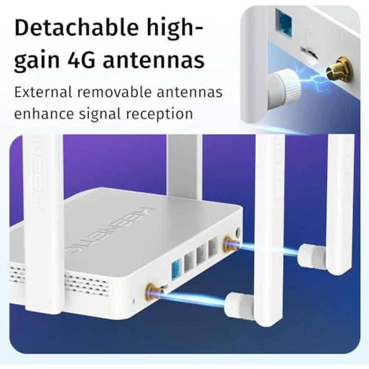 Keenetic Runner 4G N300, Mesh-WLAN-4G-Router mit 4-Port-Smart-Switch, bis zu 300 Mbps, WPA3-Sicherheit, optimierter 4G-Empfang – Bild 4