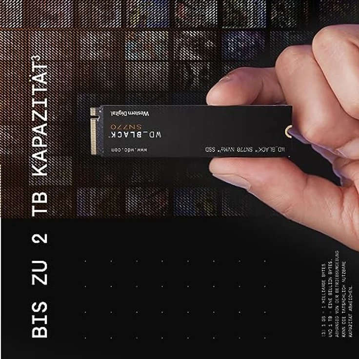 WD Black SSD SN770 NVMe 2TB PCIe Gen4 16GT-s M.2 2280 – Bild 5