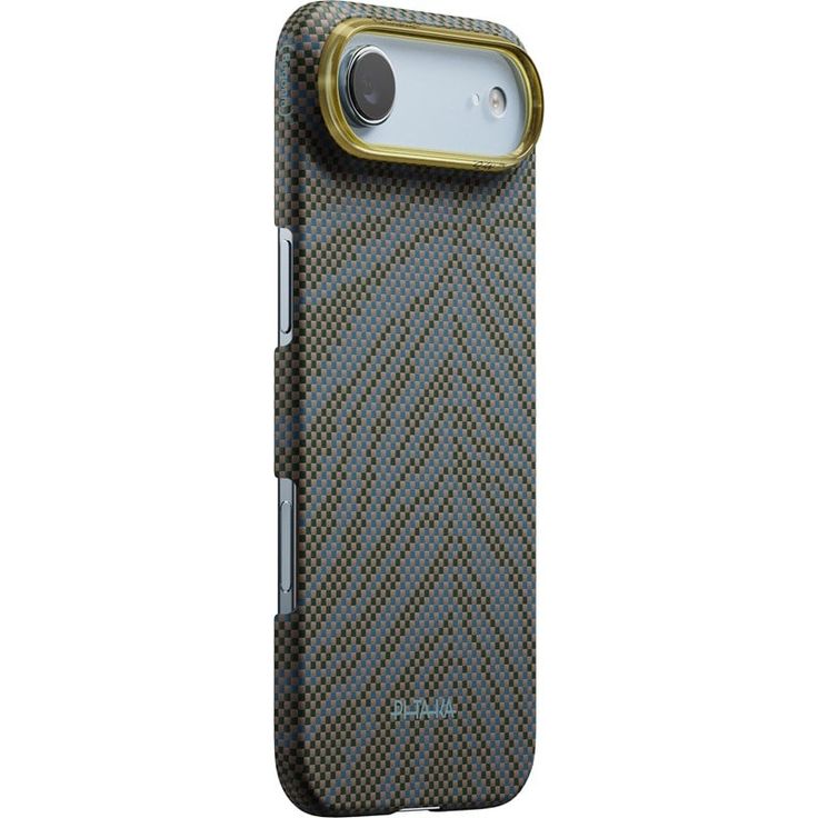 PITAKA Edge Case Breath of Veins, Schutzhülle aus Aramidfaser in Dive Green für iPhone Air, MagSafe-kompatibel, kabelloses Laden, strukturiert für besseren Halt