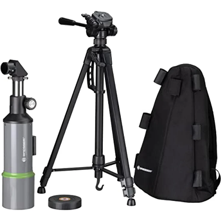 Bresser Teleskop für Erwachsene NightExplorer Reiseteleskop mit 80-mm-Öffnung, 400-mm-Brennweite inklusive azimutaler Montierung, Stativ, Rucksack, Zubehör – Bild 4