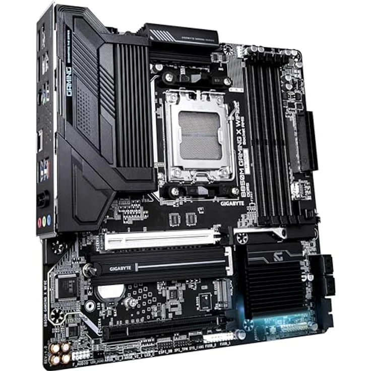 Gigabyte B850M Gaming X WIFI6E Motherboard - AMD Ryzen 9000 Serien CPUs, 10+2+2 Phasen Digital VRM, DDR5 bis zu 8200MHz (OC), PCIe 5.0 + PCIe 4.0 M.2, 2.5LAN, WiFi 6E, USB 3.2 Gen 2, schwarz – Bild 3