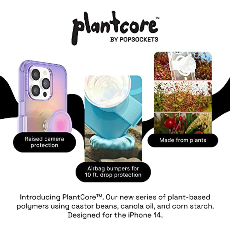 PopSockets Backcover mit Popsockets Solid Clear (iPhone 13, iPhone 13 Pro, iPhone 14), Smartphone HÃ¼lle, Schwarz – Bild 5
