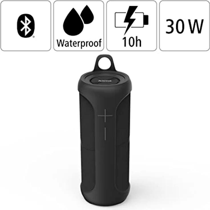 Hama 2in1 Bluetooth-Lautsprecher-Set Twin 3.0 wasserdicht 30W (teilbares Speaker-Set kabellos, 2 tragbare Bluetooth-Boxen, schwimmende Musikbox wasserfest IP67, 10h Akku, True Wireless Stereo) schwarz – Bild 2
