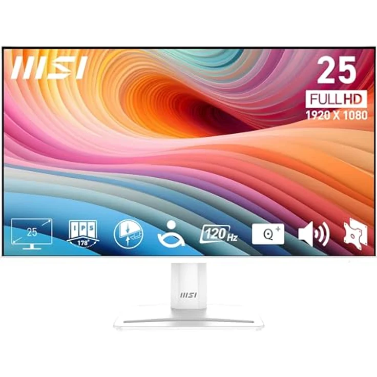MSI PRO MP251W E2, 24,5 Zoll Full HD Monitor mit IPS-Panel, 120 Hz, neigbar, integrierte Lautsprecher, HDMI 2.0b, DP 1.4 – Bild 1