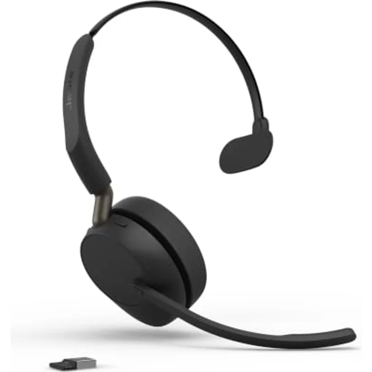 Jabra Evolve3 65 Mono, LINK 390a, UC On Ear Headset mit Bluetooth® und Geräuschunterdrückung, kabellos, Schwarz – Bild 1