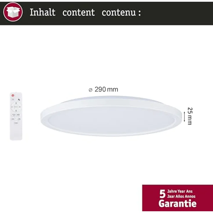 Paulmann Panel Atria Shine SepSwitch 19W TunW RGB 290mm Weiß Kunststoff Smarte Deckenbeleuchtung mit separater Front- und Backlight-Technik von Paulmann – Bild 5