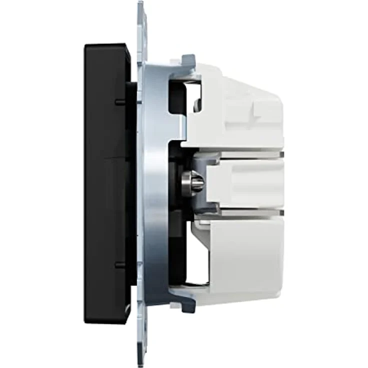 Merten - SCHUKO-Steckdose, Aus Recyceltem Ocean Plastic Material, Steckklemmen, Schwarz Matt, System M, MEG2301-0403, Schutzkontaktsteckdose – Bild 5