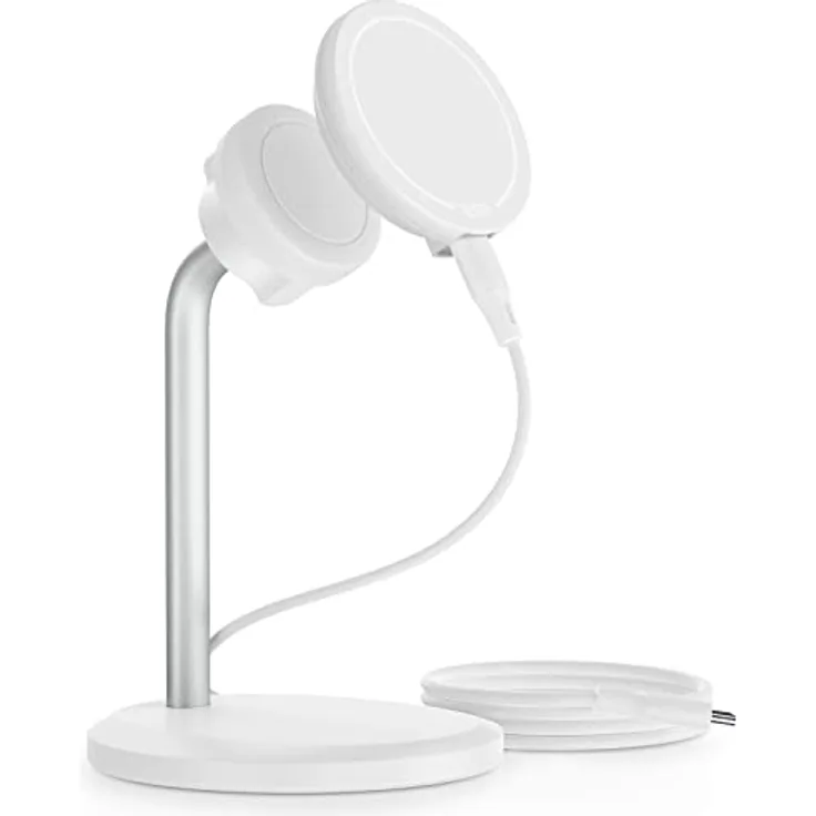 ESR HaloLock Shift Kabelloses Ladegerät, kompatibel mit MagSafe Ladestation, Magsafe Ladegerät, 2 Lademodi, abnehmbares Schnellladepad, für hüllenlose iPhone 14/13/12 Serie und magnetische Hüllen