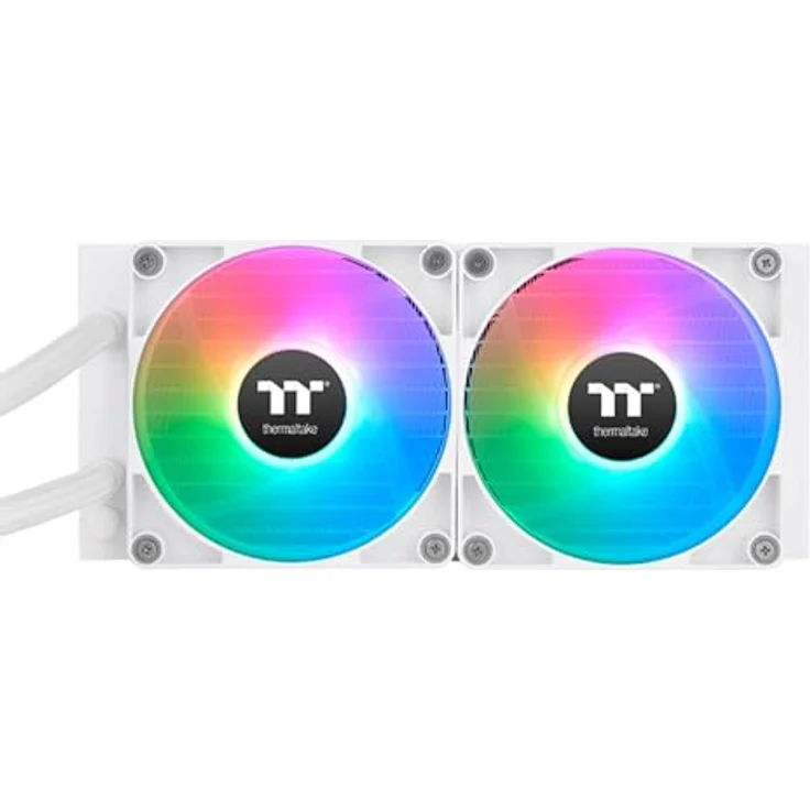 Thermaltake TH240 V2 Ultra ARGB Sync CPU Liquid Cooler Snow Edition All-In-One, Wasserkühlung mit CT120 ARGB-Lüftern und Infinity-Mirror-Design – Bild 2