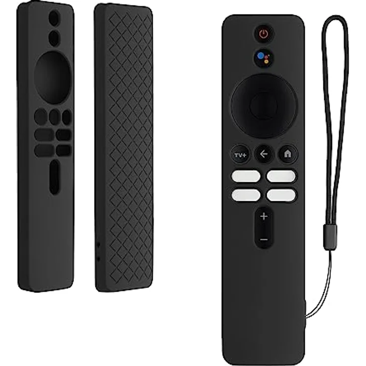 kwmobile Hülle für Fernbedienung kompatibel mit Xiaomi TV Box S (2nd Gen) - Silikon Case in Schwarz, rutschfest und reißfest