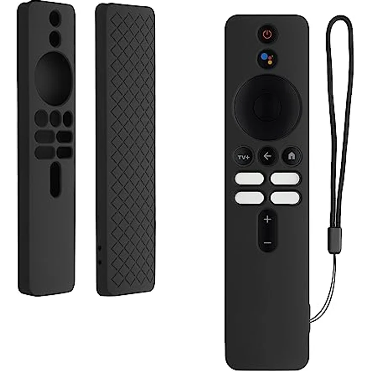 kwmobile Hülle für Fernbedienung kompatibel mit Xiaomi TV Box S (2nd Gen) - Silikon Case in Schwarz, rutschfest und reißfest – Bild 1