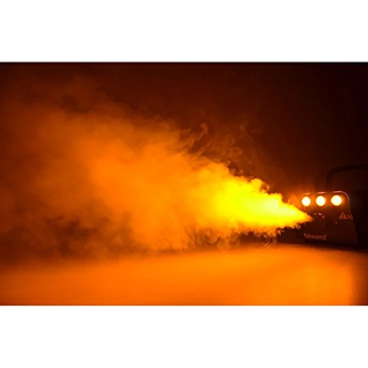 Beamz S700-LED Nebelmaschine mit Flammeneffekt, Leistung 700 W, 250-ml-Tank, Durchfluss des Nebels 7 m³/min, Fernbedienung mit 3 m Kabel und Wand- und Deckenhalterung, 3 Minuten Aufwärmzeit, schwarz – Bild 3