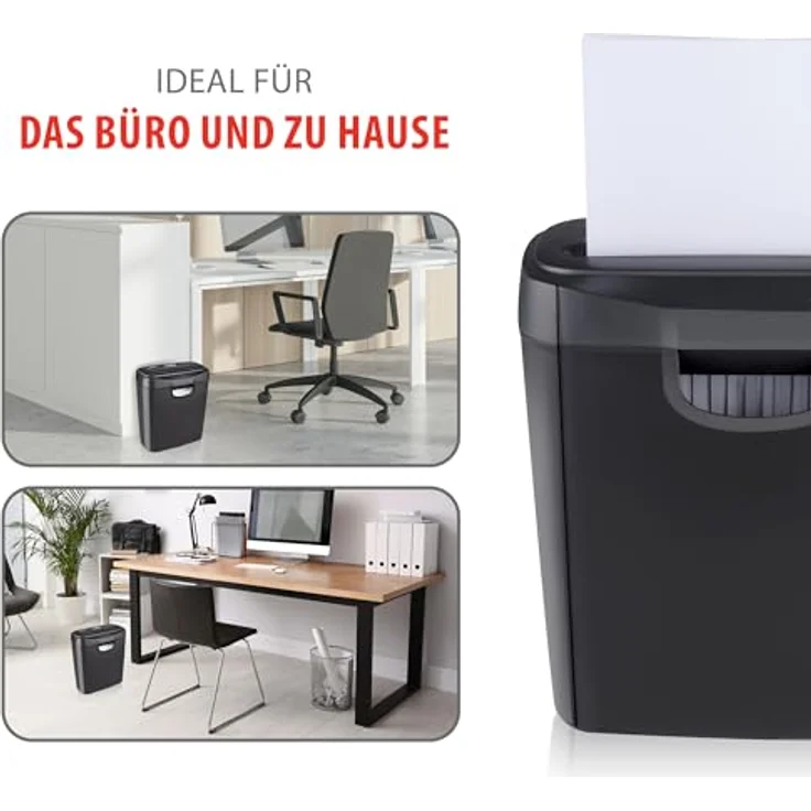 ALPINA SPORTS Aktenvernichter, Paper Shredder 230V, 190W, leistungsstark und effizient – Bild 8