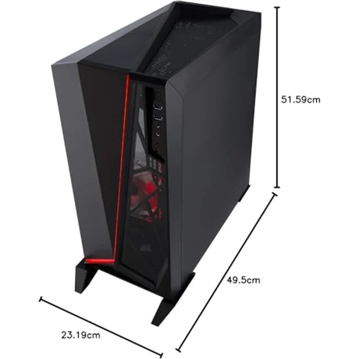 Corsair SPEC-OMEGA Mid-Tower-ATX-Gaming-Gehäuse (mit Sichtfenstern aus gehärtetem Glas) schwarz – Bild 3