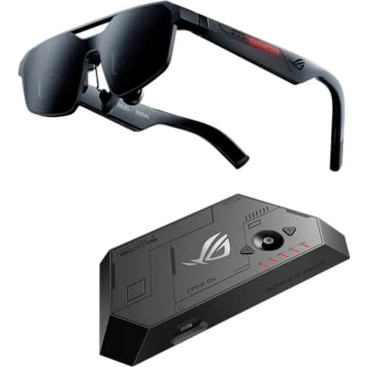 Asus ROG XREAL R1, AR Gaming Brille mit 240 Hz Bildwiederholfrequenz, 57° Sichtfeld und elektrochromen Linsen, Größe 63 – Bild 1