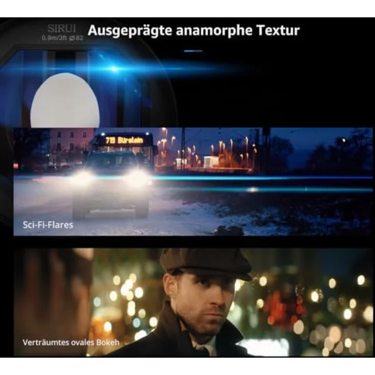 SIRUI Anamorphot Venus 135 mm T2.9 1,8X Vollformat Cine-Objektiv für Sony E-Mount, 16 Elemente in 11 Gruppen, manueller Fokus, ideales Teleobjektiv für Porträts und Landschaften – Bild 5